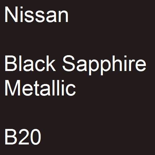 Nissan, Black Sapphire Metallic, B20.